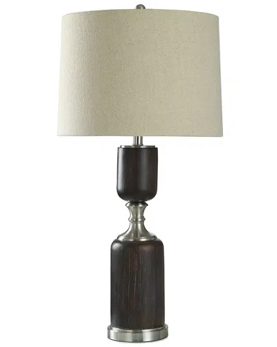 Stylecraft Table Lamp Mid Century Modern Design With Faux Wood In Brown