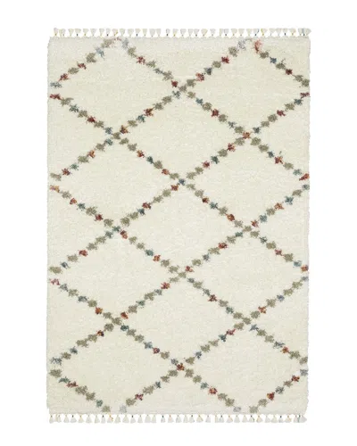 Stylehaven Amerherst Diamond Lattice Shag Tassel Fringe Area Rug