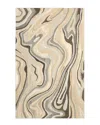 Stylehaven Apolo Abstract Waves Wool Rug In Neutral