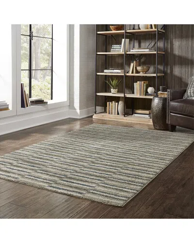 Stylehaven Ashton Multi Striped Rug In Blue