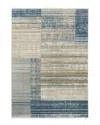 Stylehaven Bartlett Faded Geometric Rug In Blue