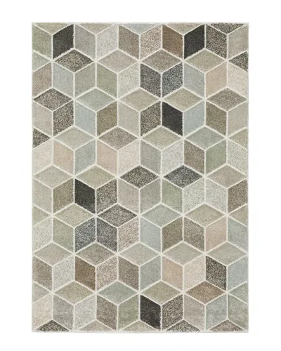 Stylehaven Calypso Geometric Cubes Rug In Green