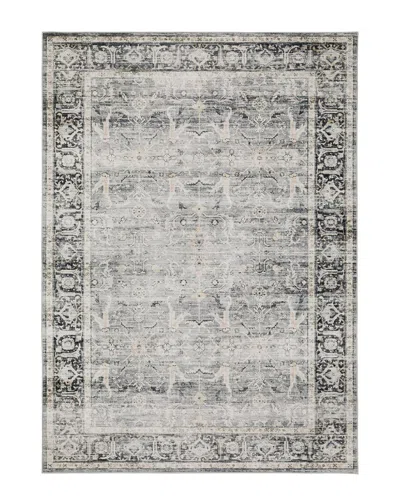 Stylehaven Chandler Traditional Washable Flat Weave Rug In Charcoal