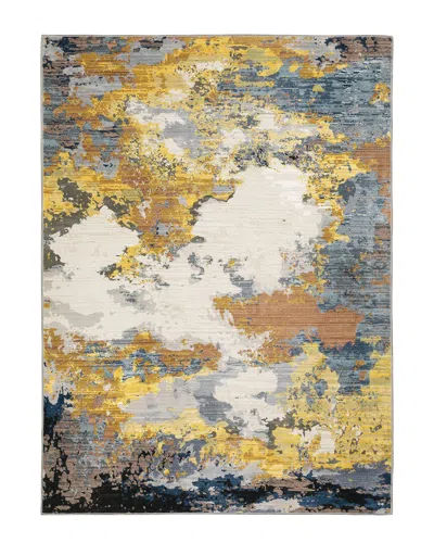 Stylehaven Cordona Industrial Abstract Area Rug In Yellow