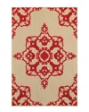 Stylehaven Costa Mixed Pile Intricate Rug In Red