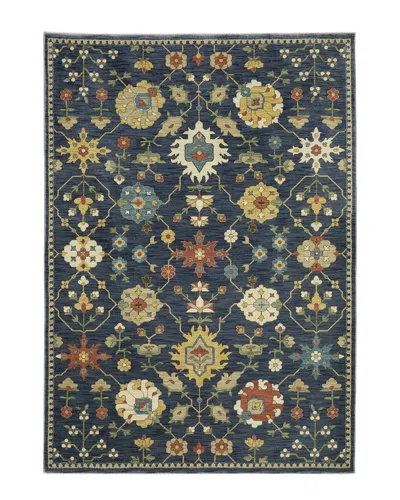 Stylehaven Fostoria Bohemian Oriental Fringed Edge Area Rug In Blue