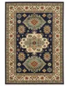 Stylehaven Lakeview Tribal Medallions Fringed Edge Wool-blend Area Rug In Navy
