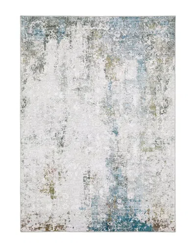 Stylehaven Marcel Contemporary Abstract Washable Flat Weave Rug In Ivory