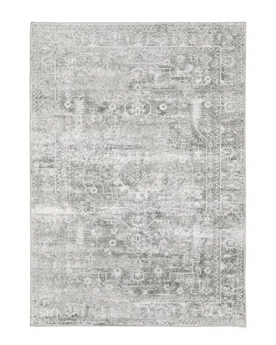 Stylehaven Marcel Southwestern Distressed Washable Flat Weave Indoor Rug In Sage Green