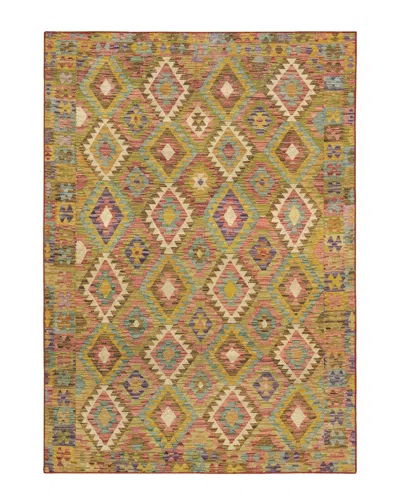Stylehaven Marcel Southwestern Washable Flat Weave Indoor Rug In Gold