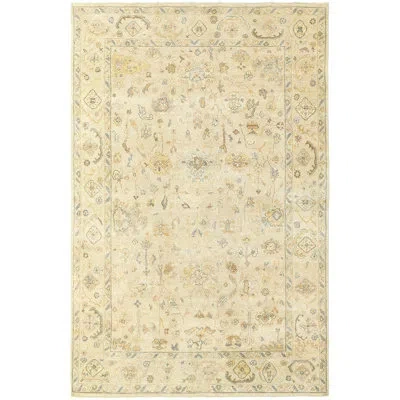 Stylehaven Presley Hand-knotted Wool Beige/gray Area Rug In Yellow
