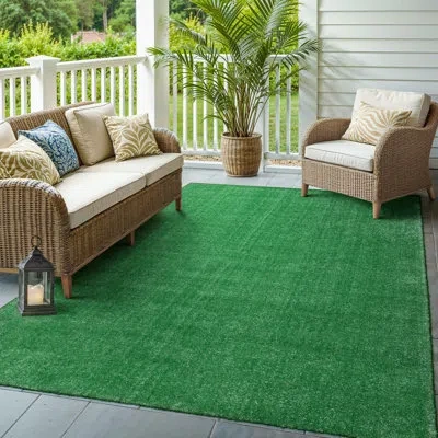 Stylehaven Sierra Indoor/outdoor Waterproof Artificial Grass Turf Rugs In Green