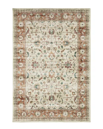 Stylehaven Stellar Vintage Bordered Traditional Washable Area Rug In Ivory