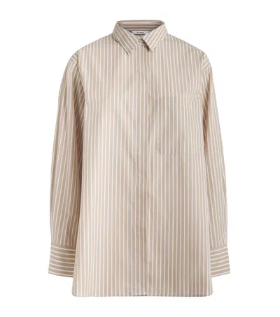 Stylein Cotton Stripe Jansell Shirt In Brown