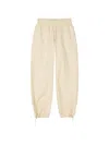 Stylein Drawstring-cuff Elasticated Cargo Pants In Neutral
