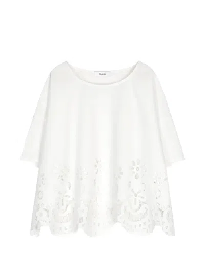Stylein Jassira Broderie-anglaise Blouse In White