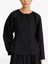 Stylein Junina Pleated Blouse In Black