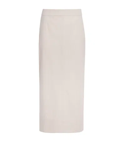 Stylein Linen-blend Saronno Maxi Skirt In White
