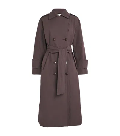 Stylein Padded Sandra Trench Coat In Brown