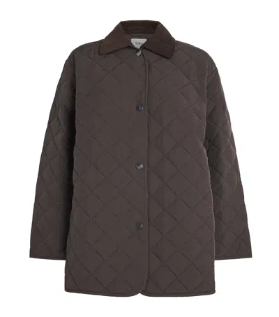 Stylein Quilted Sabria Jacket In Brown