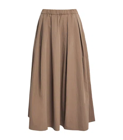Stylein Sorina Trench Maxi Skirt In Brown