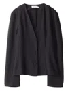 Stylein V-neck Button-down Cardigan In Black