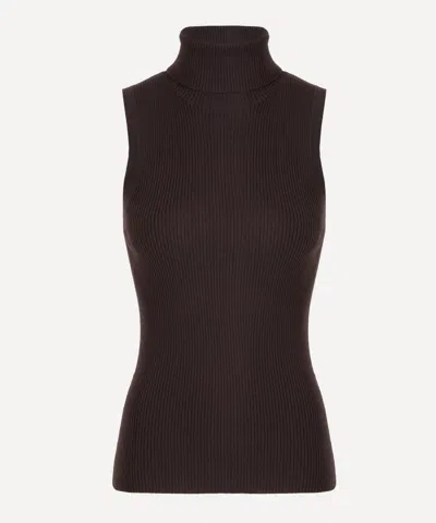 Stylein Women's Promise Coffee Rib-knit Top In Brown
