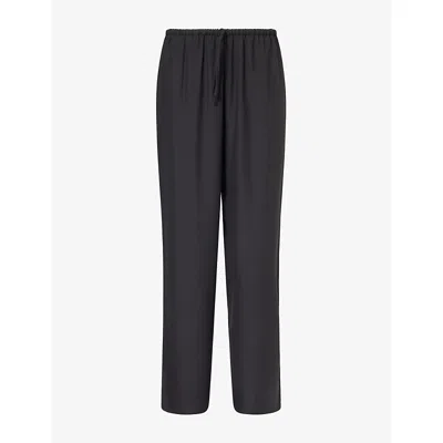 Stylein Womens Meike Relaxed-fit Crepe Trousers Black
