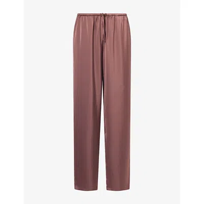 Stylein Womens Meike Relaxed-fit Crepe Trousers Bordeaux In White