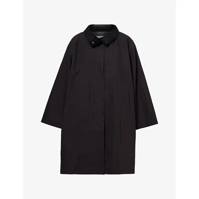 Stylein Womens Sable High-neck Cotton-blend Coat Black Xs