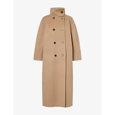 Stylein Womens Tovino Double-breasted Wool Coat Taupe In Neutral
