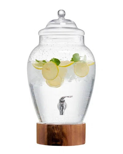 Stylesetter Discontinued American Atelier Madera Glass 3gal Beverage Dispenser In Multi
