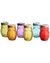 Stylesetter Style Setter Owl Colors Set Of 6 Jars With Check Lids In Multi