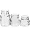 Stylesetter Style Setter Portland Square Canister Set Of 3 In Clear
