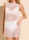 Stylest Aqualace Quick-dry Shift Dress Cover-up In White