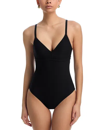Stylest Dreamsculpt Push Up Plunge One Piece Swimsuit In Black