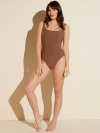Stylest Dreamsculpt Square Neck Tank In Brown
