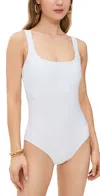 Stylest Dreamsculpt Square Neck Tank Suit Blanc In Blanc