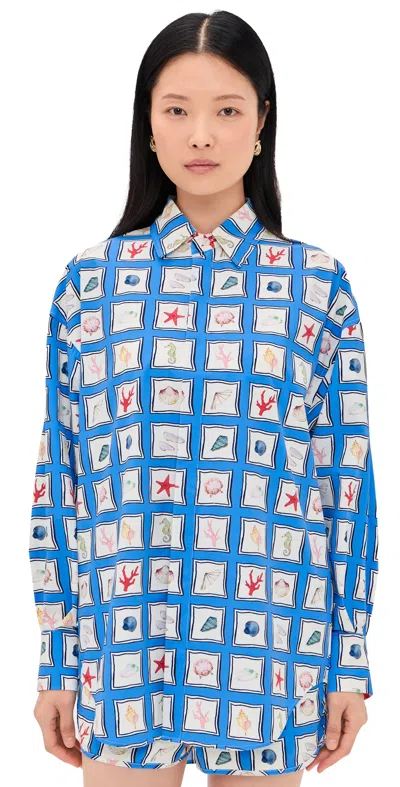 Stylest Lia Burke Button Down Seaside In Blue