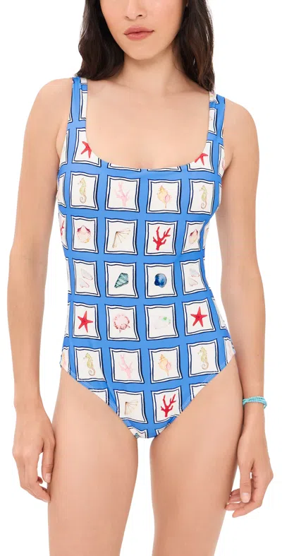 Stylest Lia Burke One-piece Swimsuit Seaside In Blue
