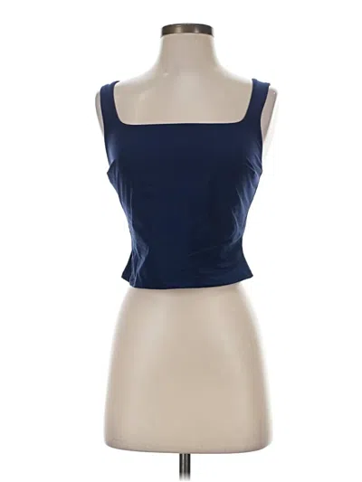 Pre-owned Stylest Tank Top Blue Strapless Neckline Tops