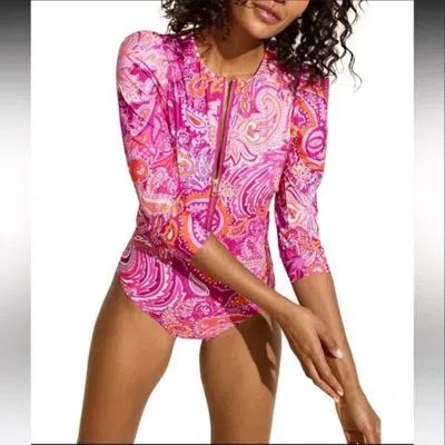 Stylest Women's Sculpting Puff Sleeve One Piece In Jypy In Pink