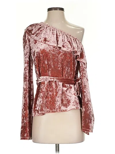 Pre-owned Stylestalker 3/4 Sleeve Blouse In Burgundy