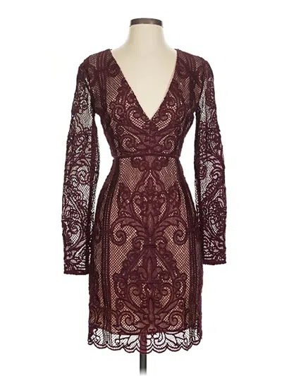 Pre-owned Stylestalker Cocktail Dress In Burgundy
