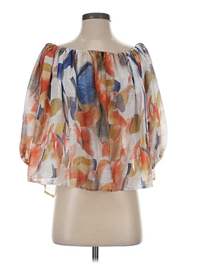 Pre-owned Stylewe 3/4 Sleeve Blouse In Orange