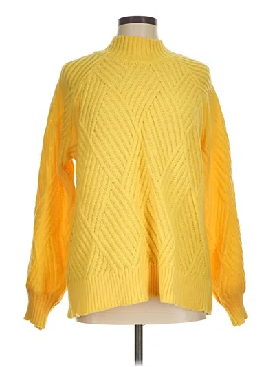 Pre-owned Stylewe Turtleneck Sweater In Yellow