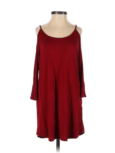 Pre-owned Styleword Casual Dress In Burgundy