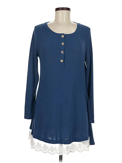 Pre-owned Styleword Long Sleeve Blouse In Blue