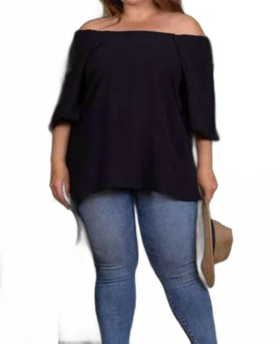 Stylish Wholesale Off Shoulder Bell Sleeve In Black