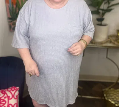 Stylive Happy For You Curvy Dress In Light Blue
